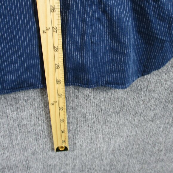 Ted Baker Shirt Mens 16 34 Blue Endurance Textured Striped Button Up Casual Work - Picture 9 of 12